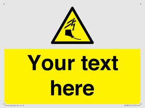 Custom warning kite flying near powerlines